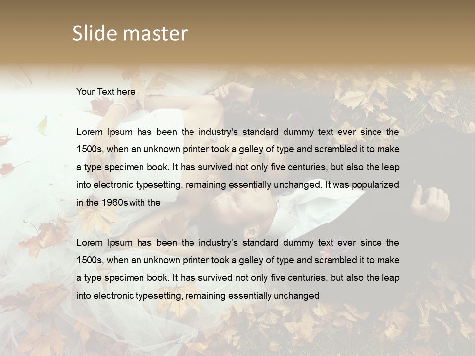 Foliage Honeymoon Occasion PowerPoint Template