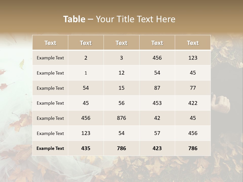 Foliage Honeymoon Occasion PowerPoint Template