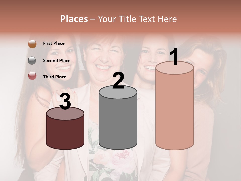 Cute Women Blue PowerPoint Template