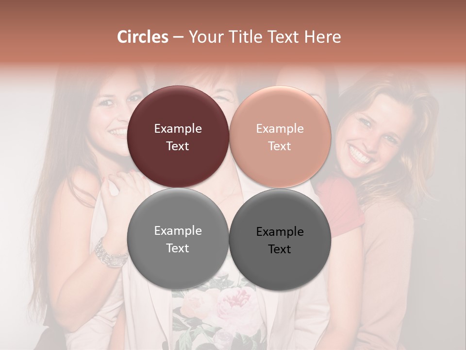 Cute Women Blue PowerPoint Template