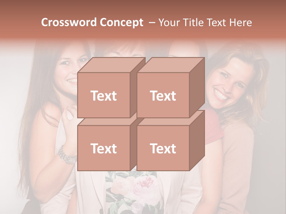 Cute Women Blue PowerPoint Template