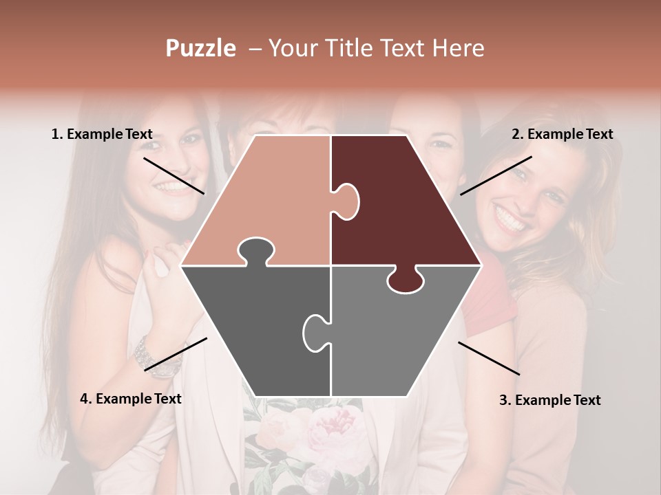 Cute Women Blue PowerPoint Template