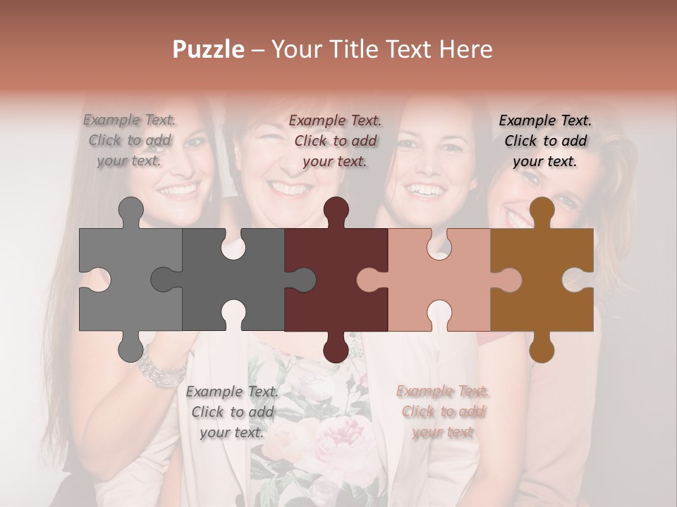 Cute Women Blue PowerPoint Template