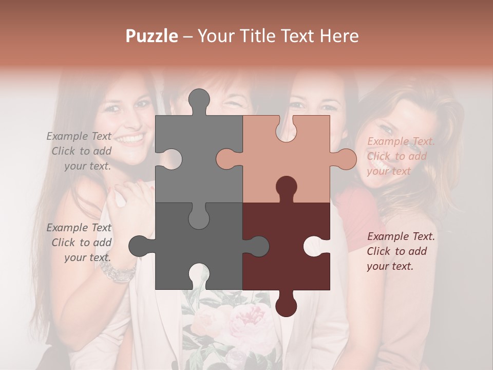 Cute Women Blue PowerPoint Template