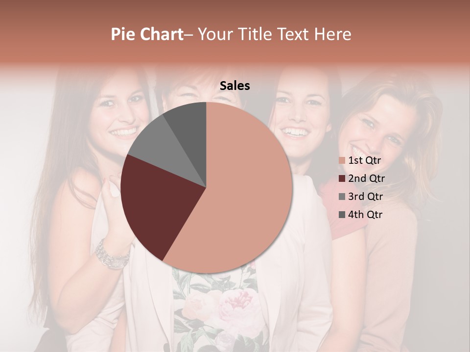 Cute Women Blue PowerPoint Template