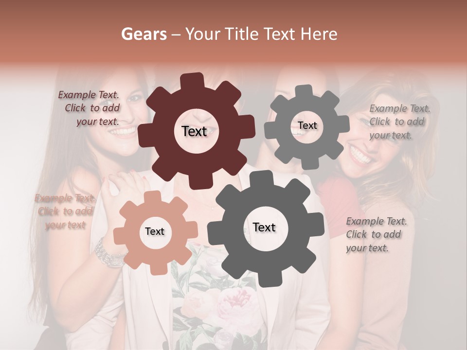 Cute Women Blue PowerPoint Template