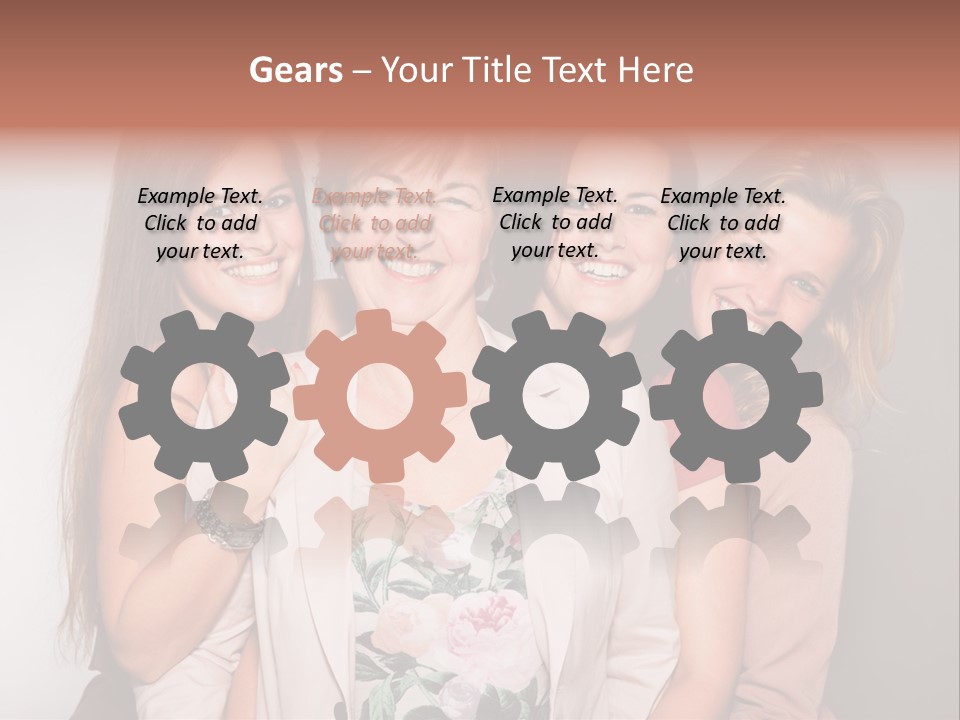 Cute Women Blue PowerPoint Template