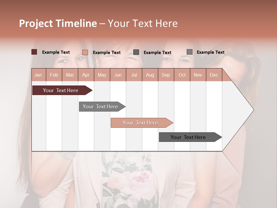 Cute Women Blue PowerPoint Template