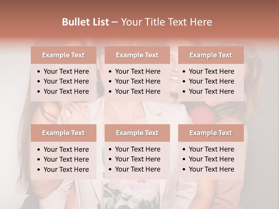 Cute Women Blue PowerPoint Template