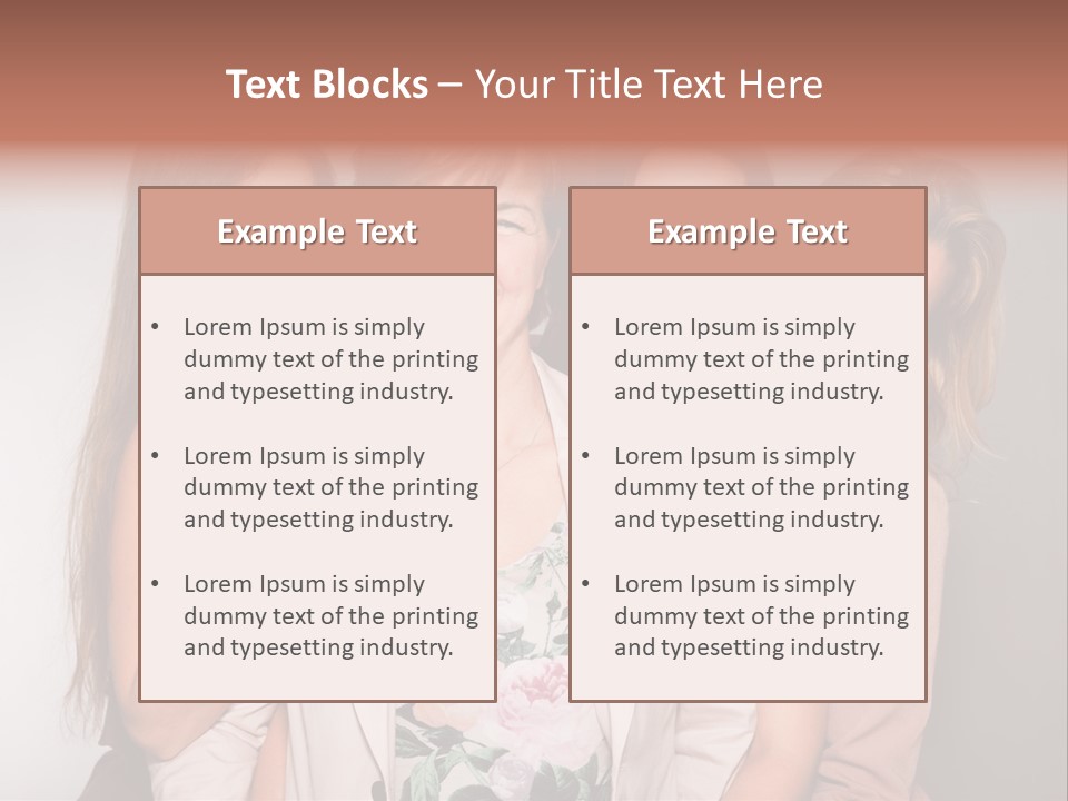 Cute Women Blue PowerPoint Template