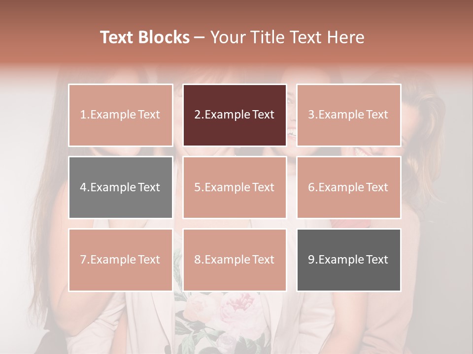 Cute Women Blue PowerPoint Template