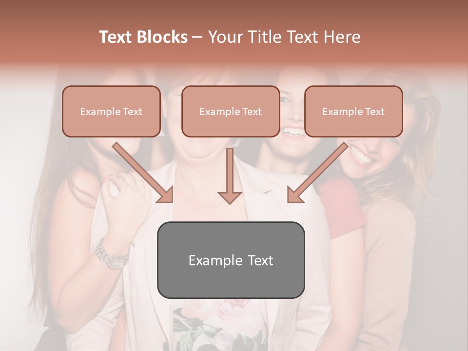 Cute Women Blue PowerPoint Template