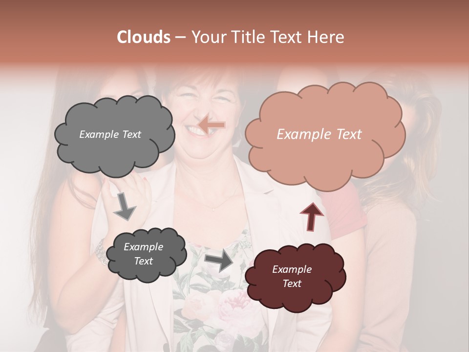 Cute Women Blue PowerPoint Template