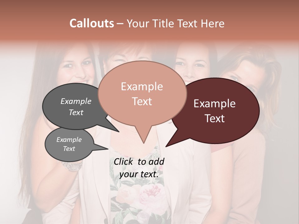 Cute Women Blue PowerPoint Template