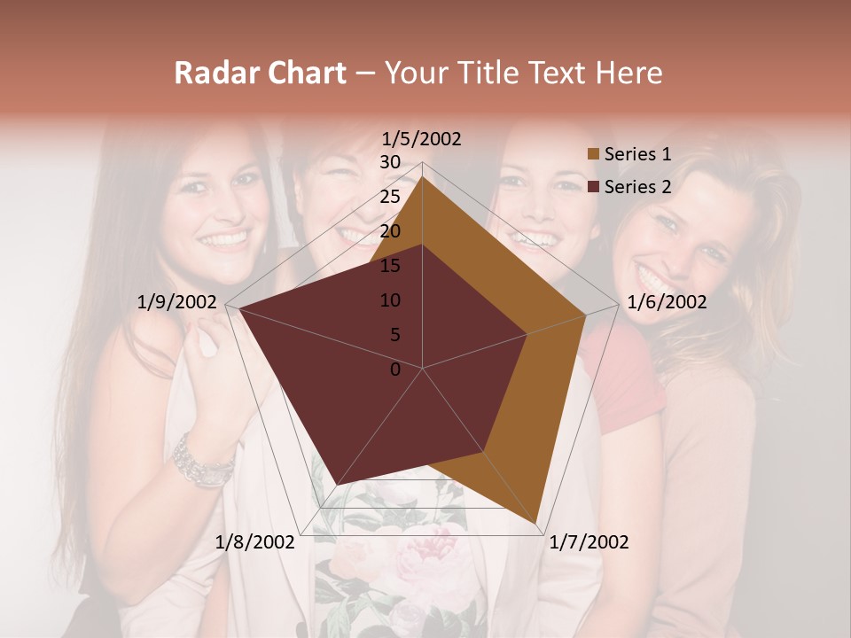 Cute Women Blue PowerPoint Template