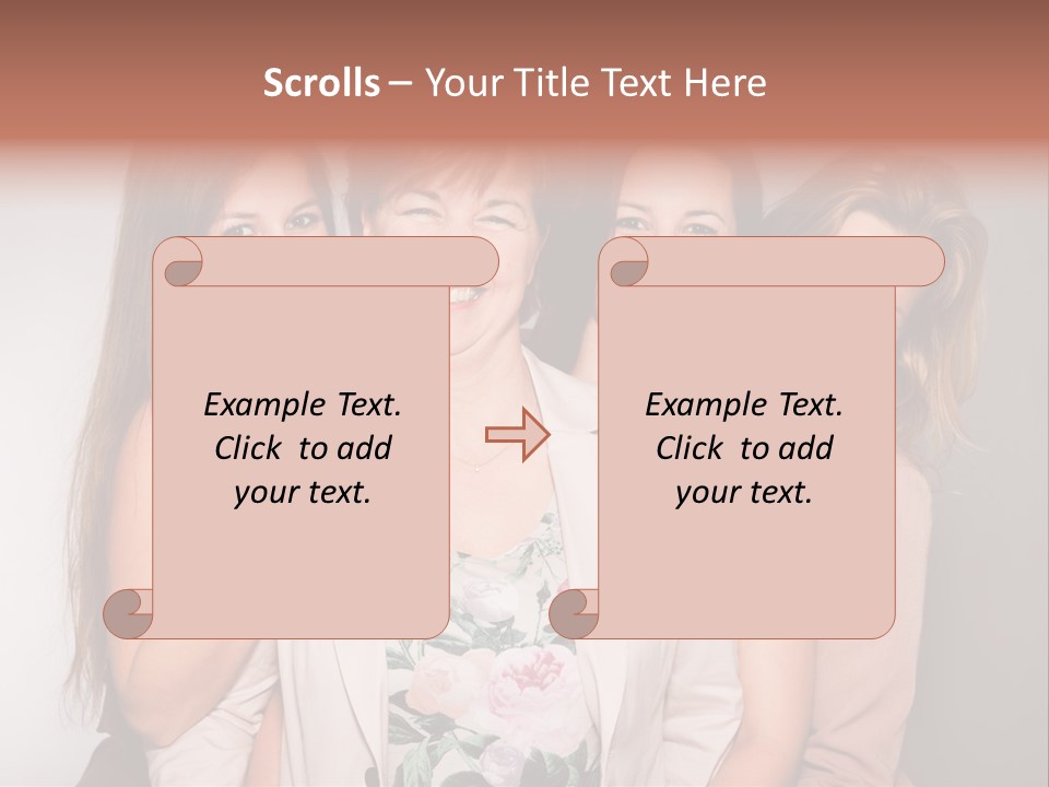 Cute Women Blue PowerPoint Template