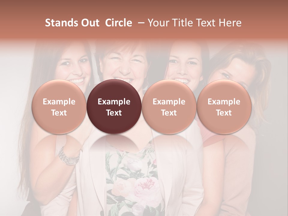 Cute Women Blue PowerPoint Template