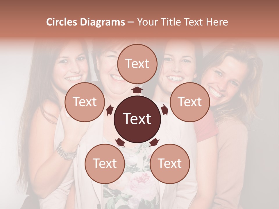 Cute Women Blue PowerPoint Template