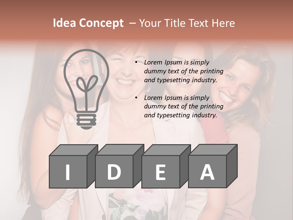 Cute Women Blue PowerPoint Template