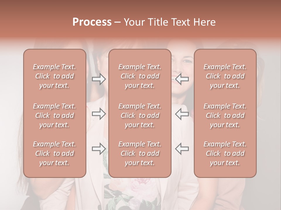 Cute Women Blue PowerPoint Template