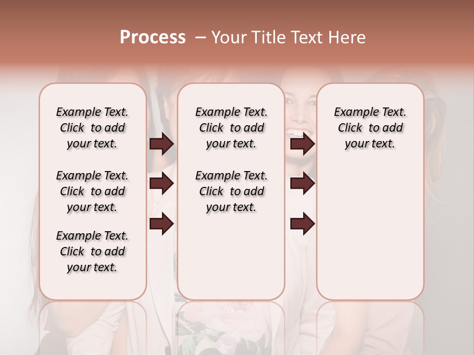 Cute Women Blue PowerPoint Template