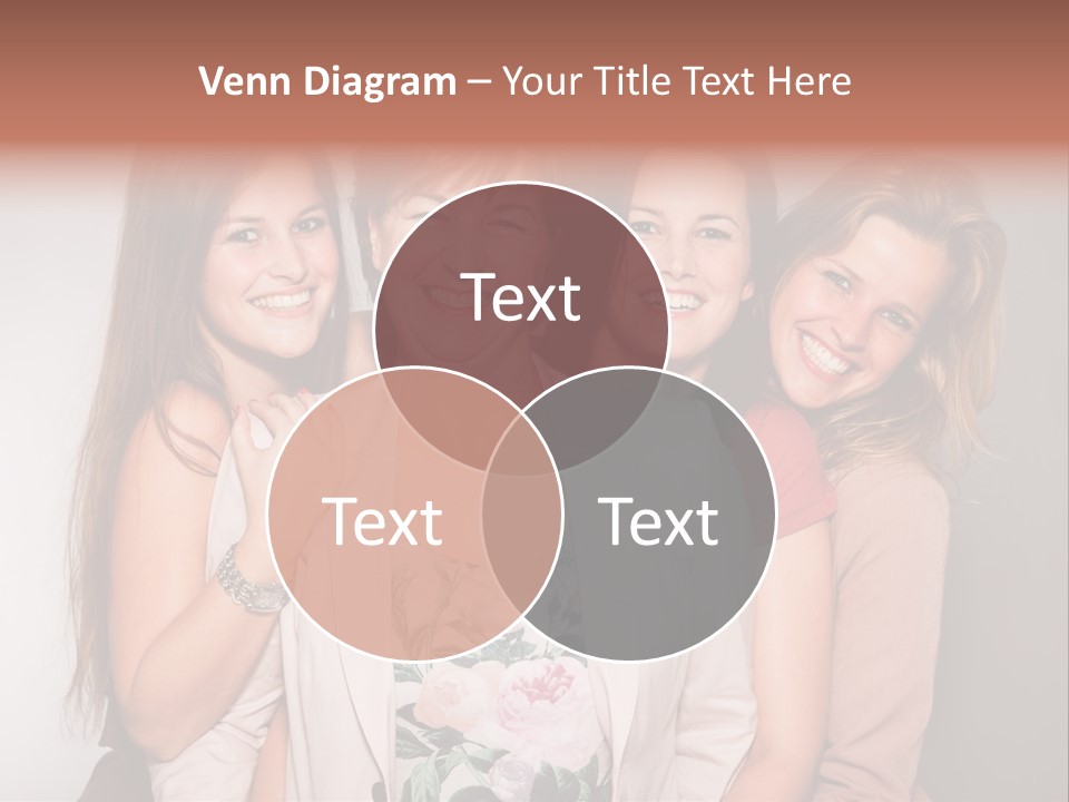 Cute Women Blue PowerPoint Template