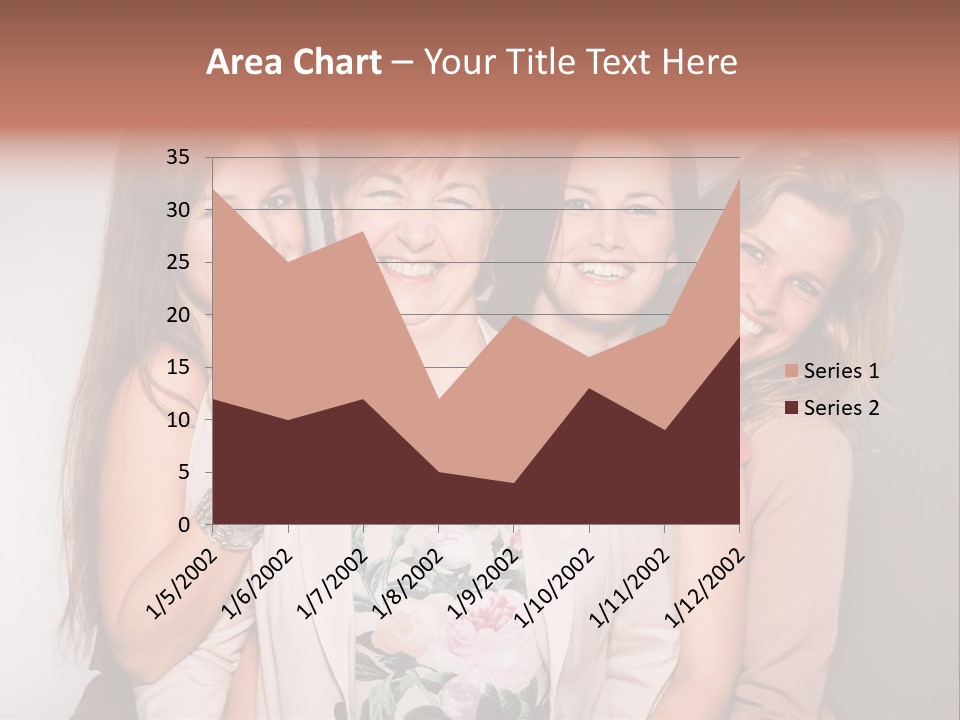 Cute Women Blue PowerPoint Template