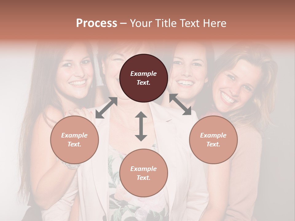 Cute Women Blue PowerPoint Template