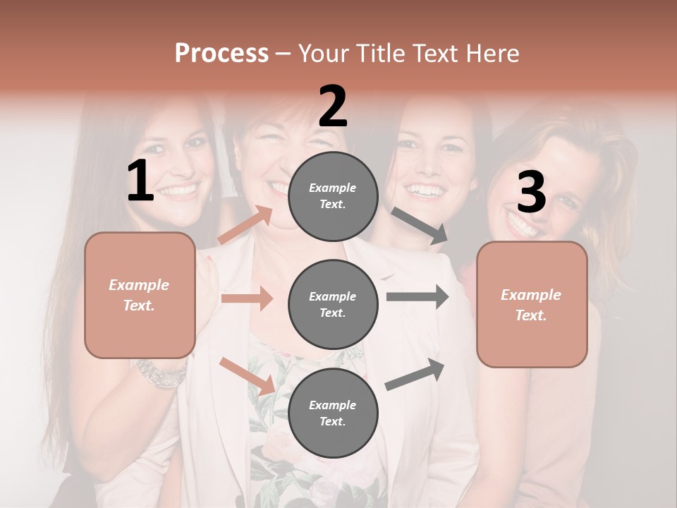 Cute Women Blue PowerPoint Template