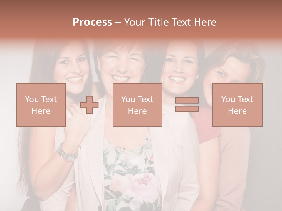 Cute Women Blue PowerPoint Template
