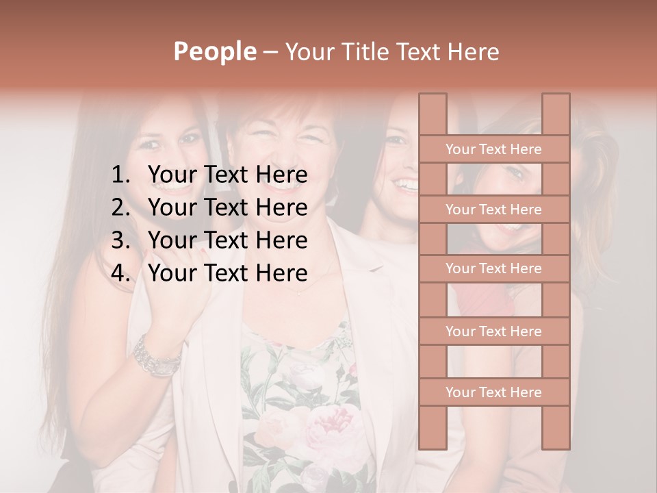 Cute Women Blue PowerPoint Template