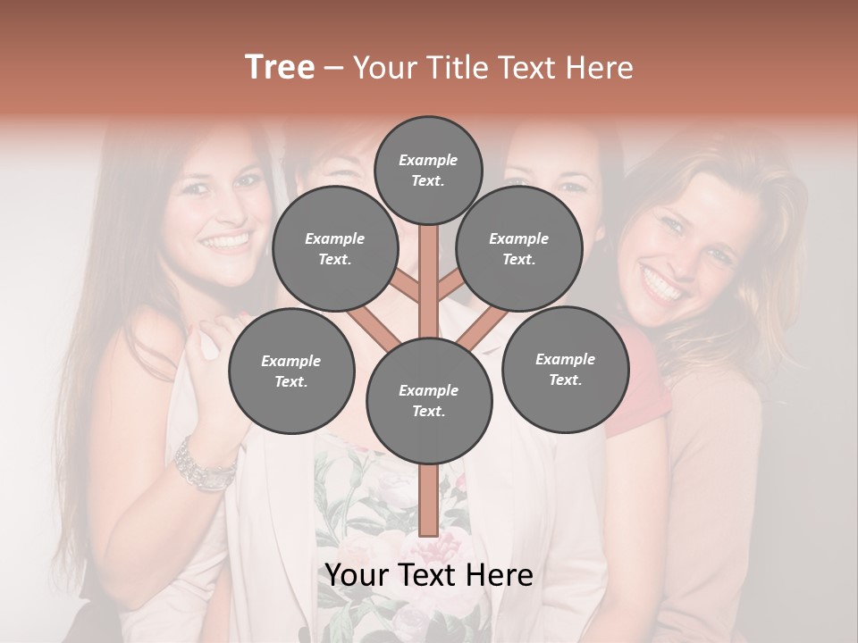 Cute Women Blue PowerPoint Template