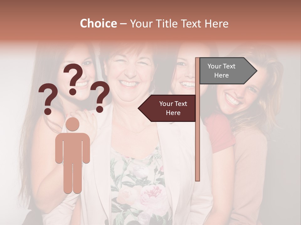 Cute Women Blue PowerPoint Template