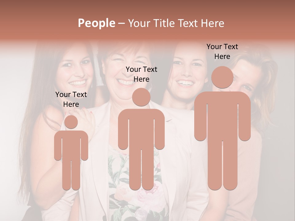 Cute Women Blue PowerPoint Template