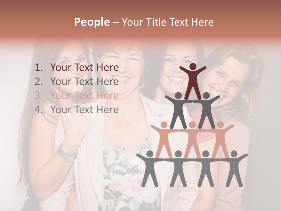 Cute Women Blue PowerPoint Template