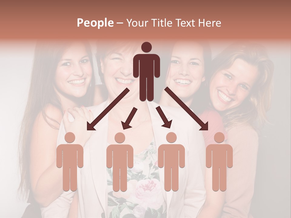 Cute Women Blue PowerPoint Template