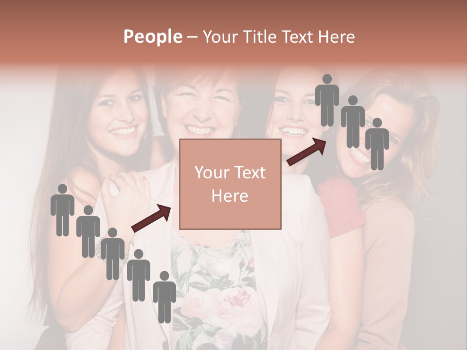 Cute Women Blue PowerPoint Template