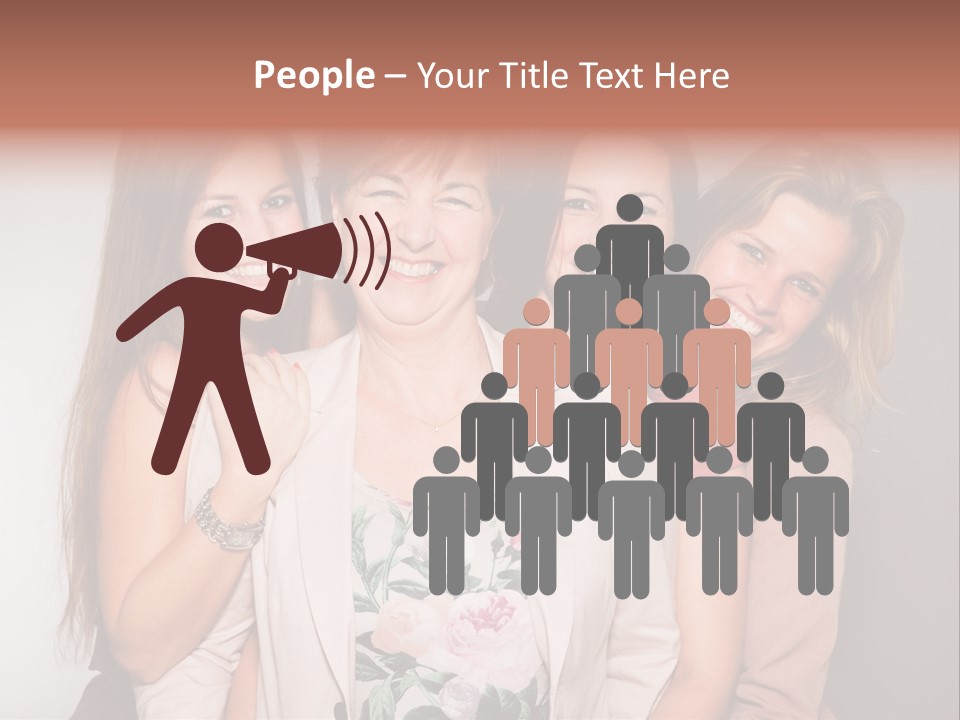 Cute Women Blue PowerPoint Template