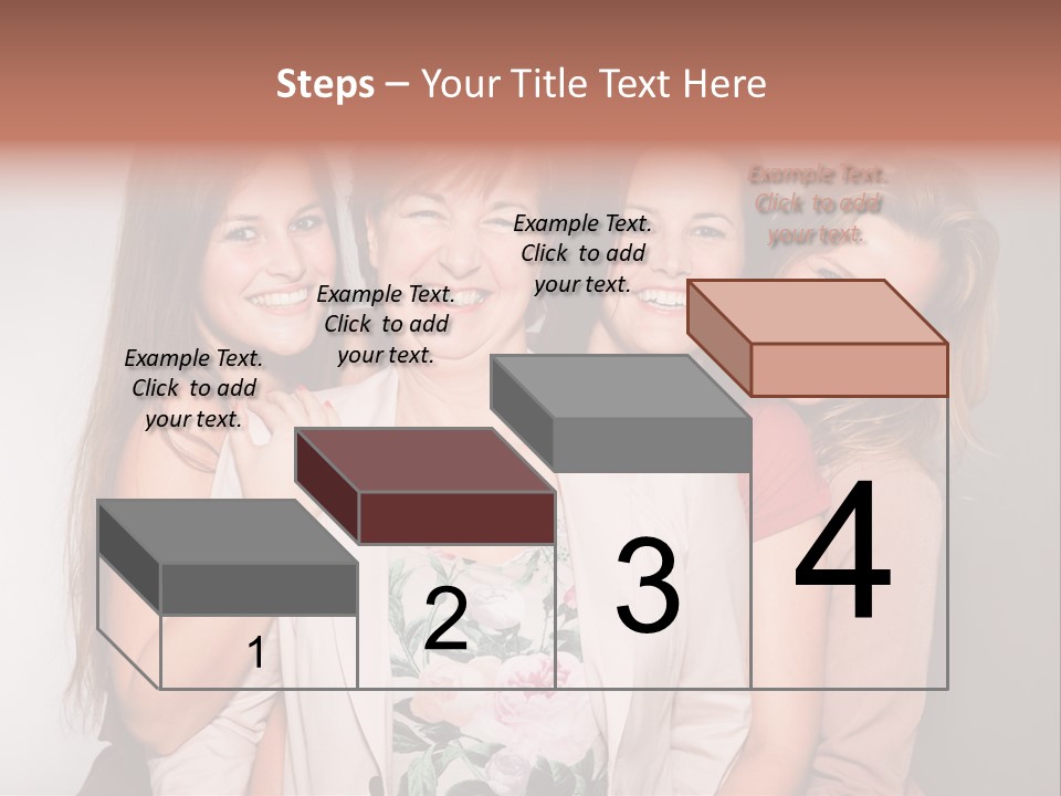 Cute Women Blue PowerPoint Template