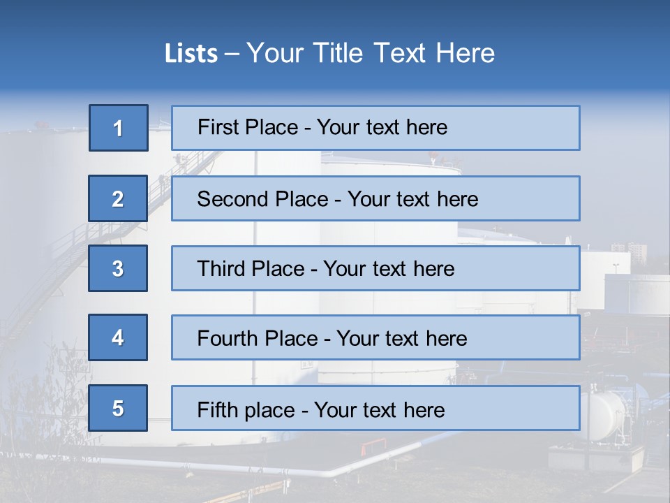 Tower Shipping Row PowerPoint Template