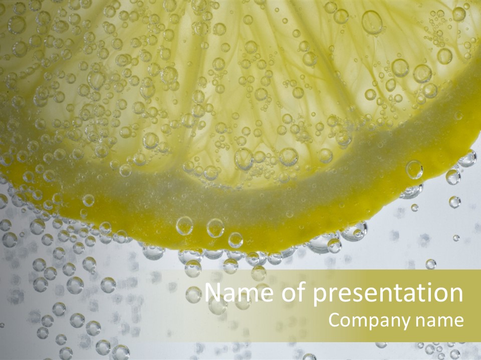 A Close Up Of A Lemon On A Table PowerPoint Template