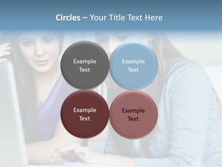 Teamwork Colorful Female PowerPoint Template