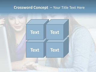 Teamwork Colorful Female PowerPoint Template