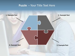 Teamwork Colorful Female PowerPoint Template