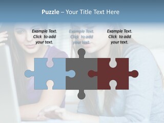 Teamwork Colorful Female PowerPoint Template