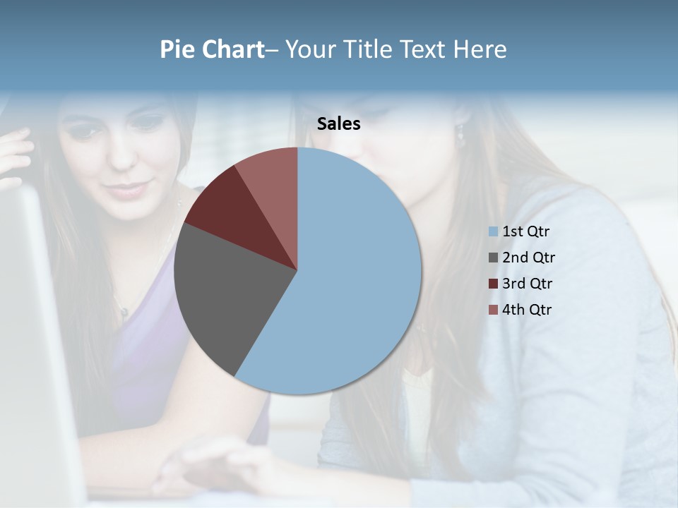 Teamwork Colorful Female PowerPoint Template