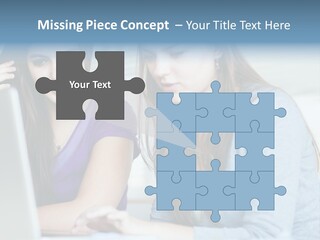 Teamwork Colorful Female PowerPoint Template