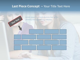 Teamwork Colorful Female PowerPoint Template