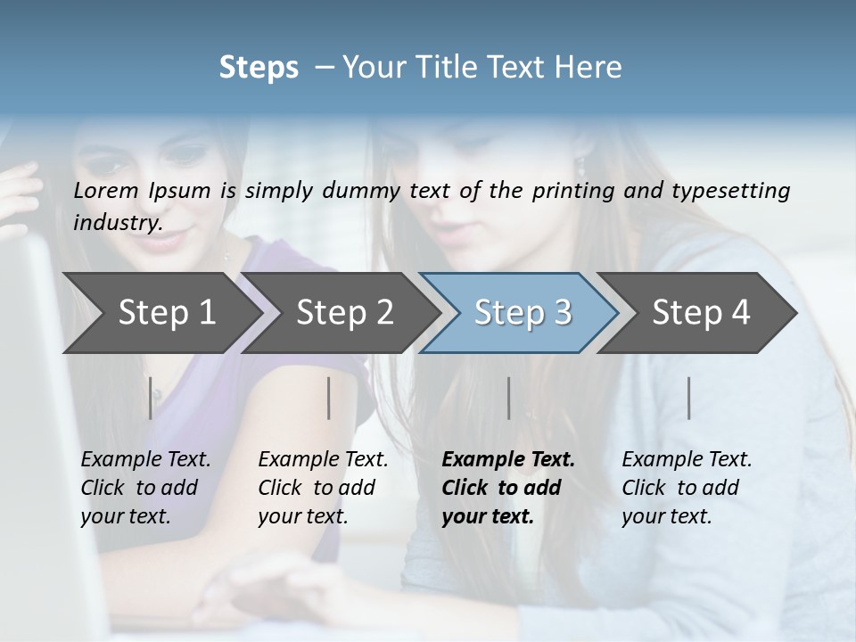 Teamwork Colorful Female PowerPoint Template