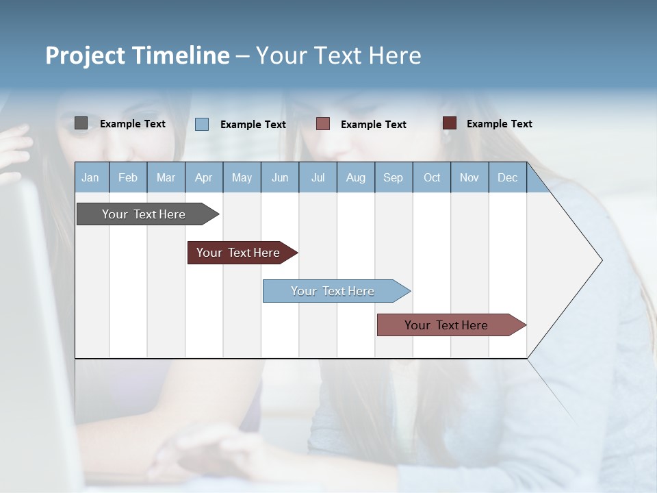 Teamwork Colorful Female PowerPoint Template